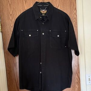 Harley-Davidson Black Casual Button Down Shirt